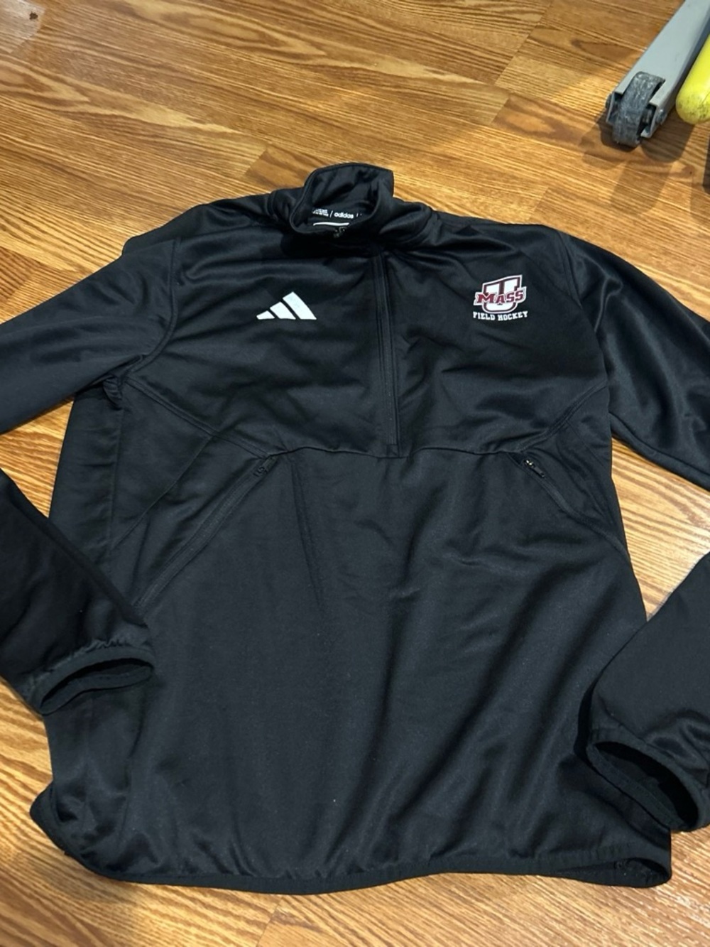 adidas Black Athletic Quarter-Zip Pullover